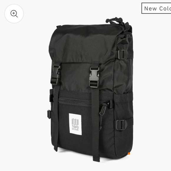 Topo Designs Black Backpack Rugged Outdoor Style - Picture 1 of 1